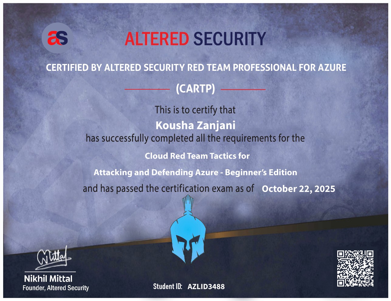 Certified Azure Red Team Professional (CARTP)