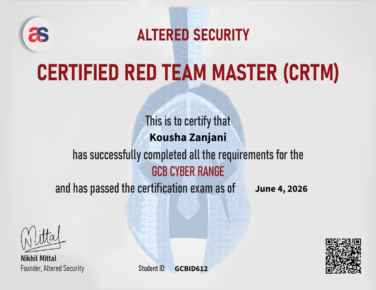 Certified Red Team Master (CRTM)