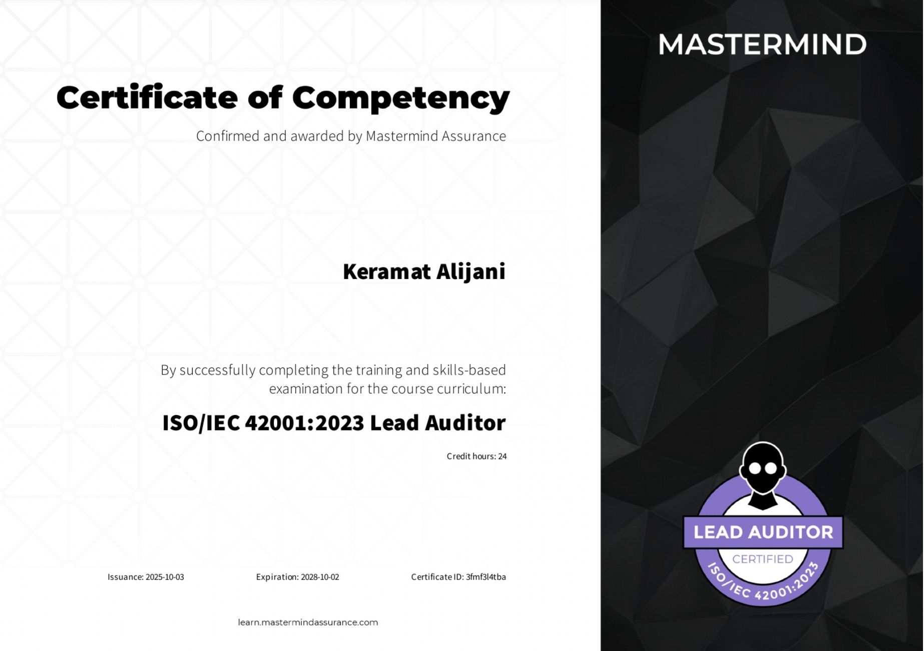 ISO/IEC 27001:2022 Lead Auditor